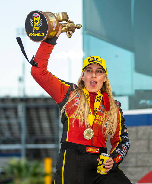 TOTAL CELEBRATION AS: BRITTANY FORCE GAINS GROUND IN TOP FUEL TITLE CHASE WITH RECENT WIN…