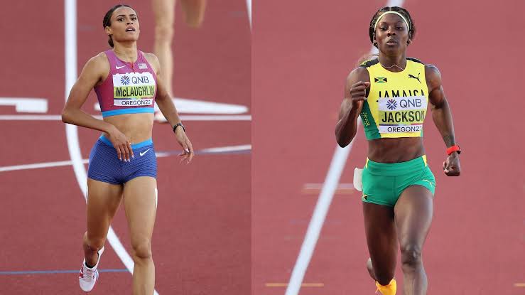 Debate among dedicated track and field enthusiasts centers on the question: Between Shericka Jackson and Sydney McLaughlin, who stands out the most? Choose your answer thoughtfully…..