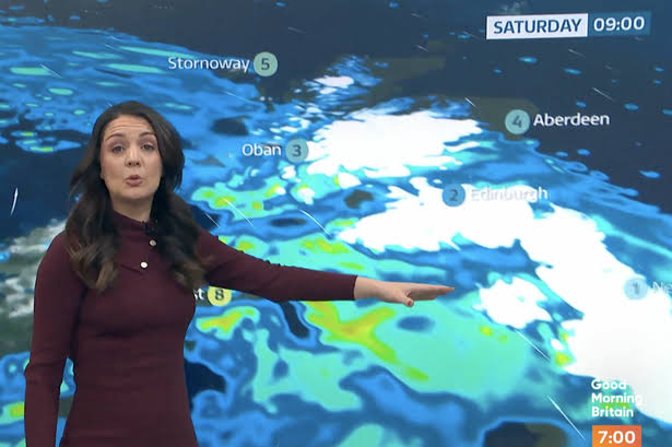 Laura Tobin Delivers Stunning Weather Predictions as UK Faces Winter Storms….