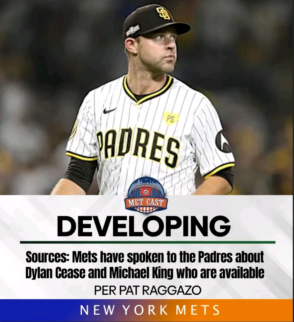 Mets Engage in Trade Talks with Padres for Acquiring Dylan Cease and Michael King as Offseason Rumors Heat Up…