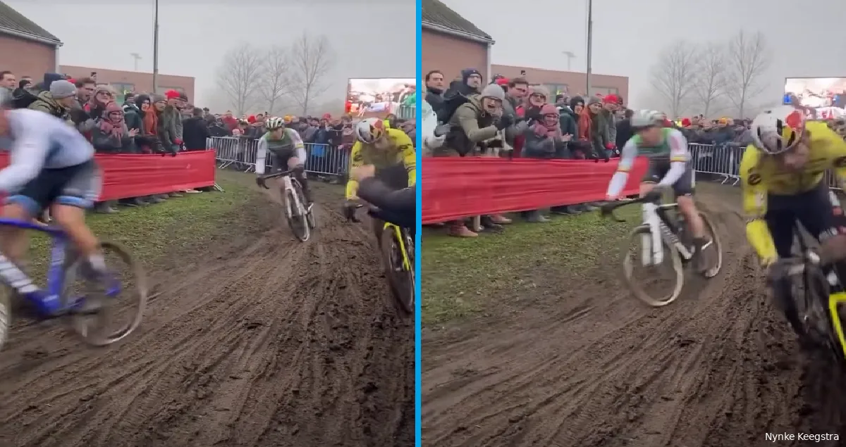 FANS OP HET RANDJE VAN HUN ZITPLAATSEN ALS VAN DER POEL EN VAN AERT HET TEGEN ELKAAR OPNEEMEN…