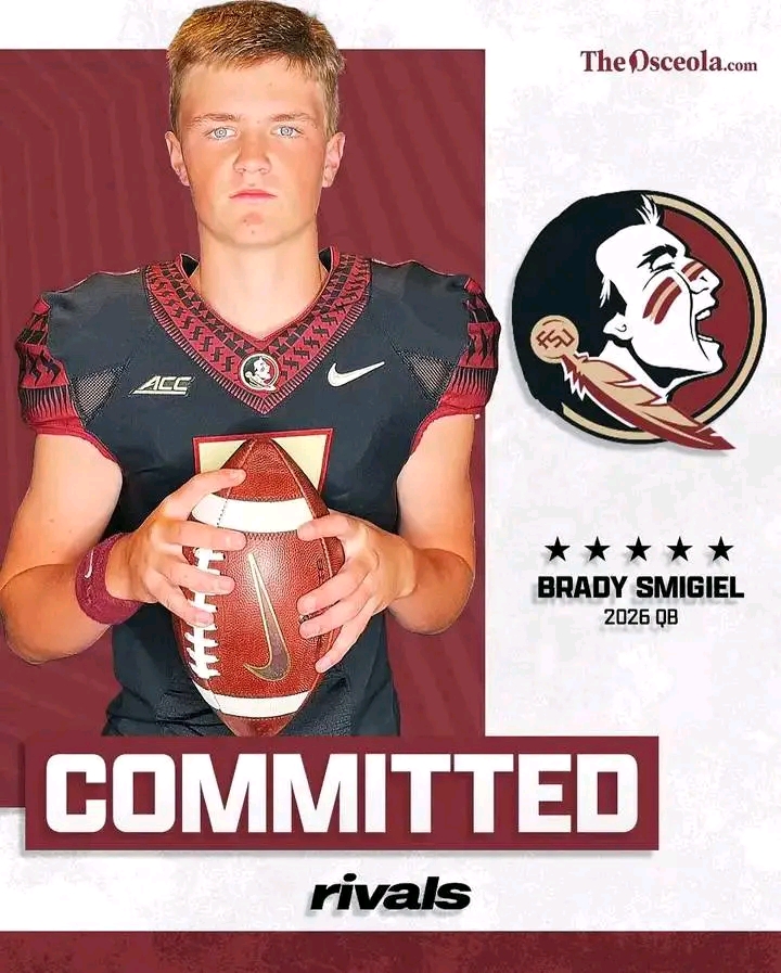 Breaking: 4-Star Quarterback Brady Smigiel Flips Commitment to Florida State Seminoles…